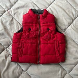 GAP red puffer vest size 2T